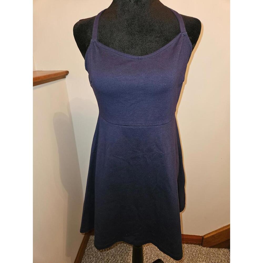 Old Navy pullover, criss cross straps in back Dress, Medium Petite, Navy